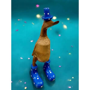 EASTER BAMBOO DUCK DECORATION IN FIVE COLORS